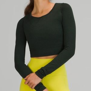 Ebb to Street long sleeve crop lululemon workout shirt NWOT
